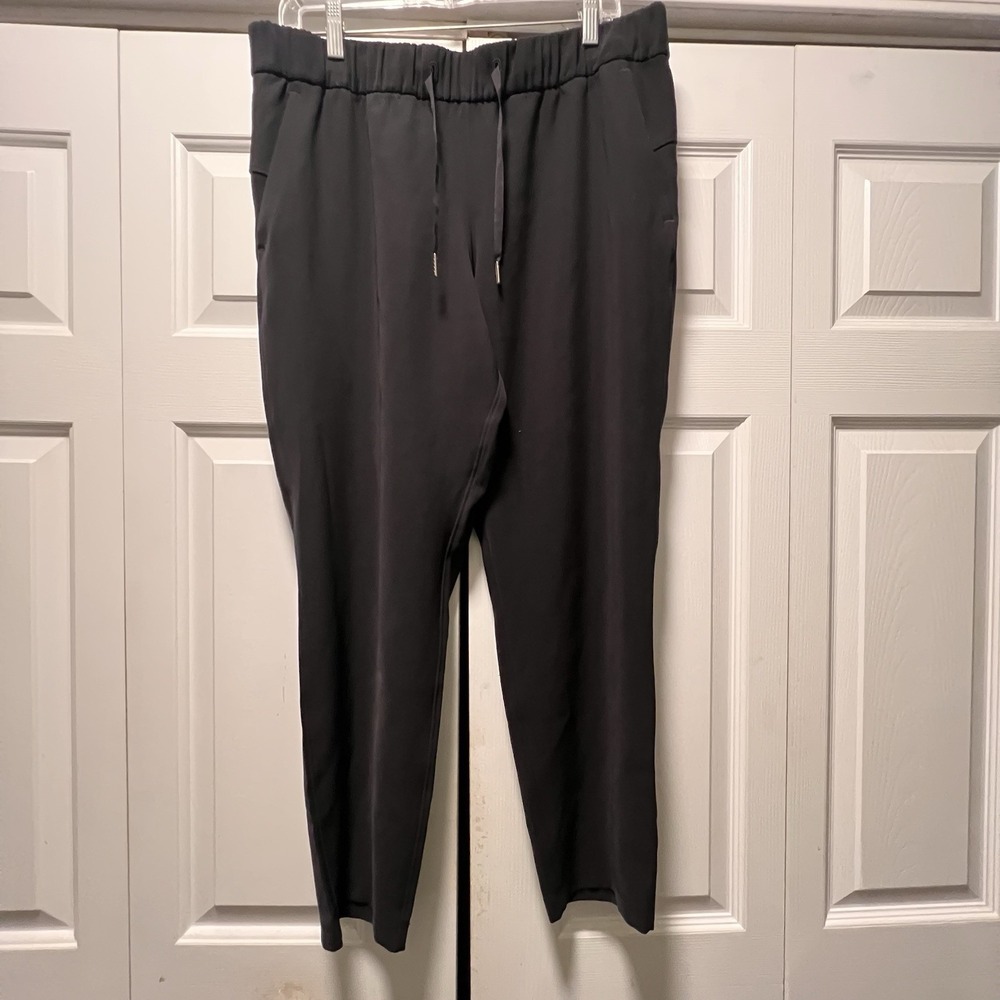 Lululemon Pants Women's 12 On The Fly Pant Woven 27" Black Drawstring W5BPMSZ